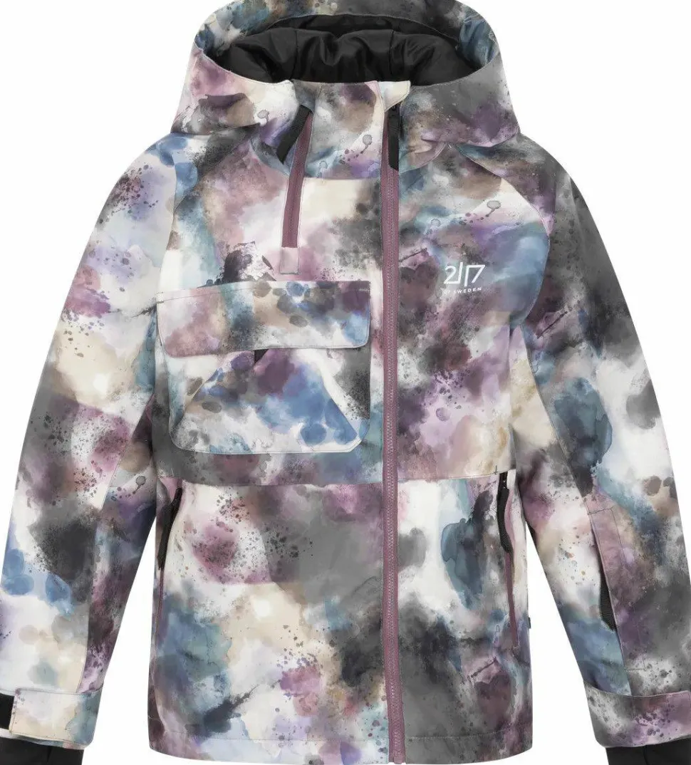 2117 of Sweden Juniors' Light Padded Ski Jacket Kidden Aop Grape