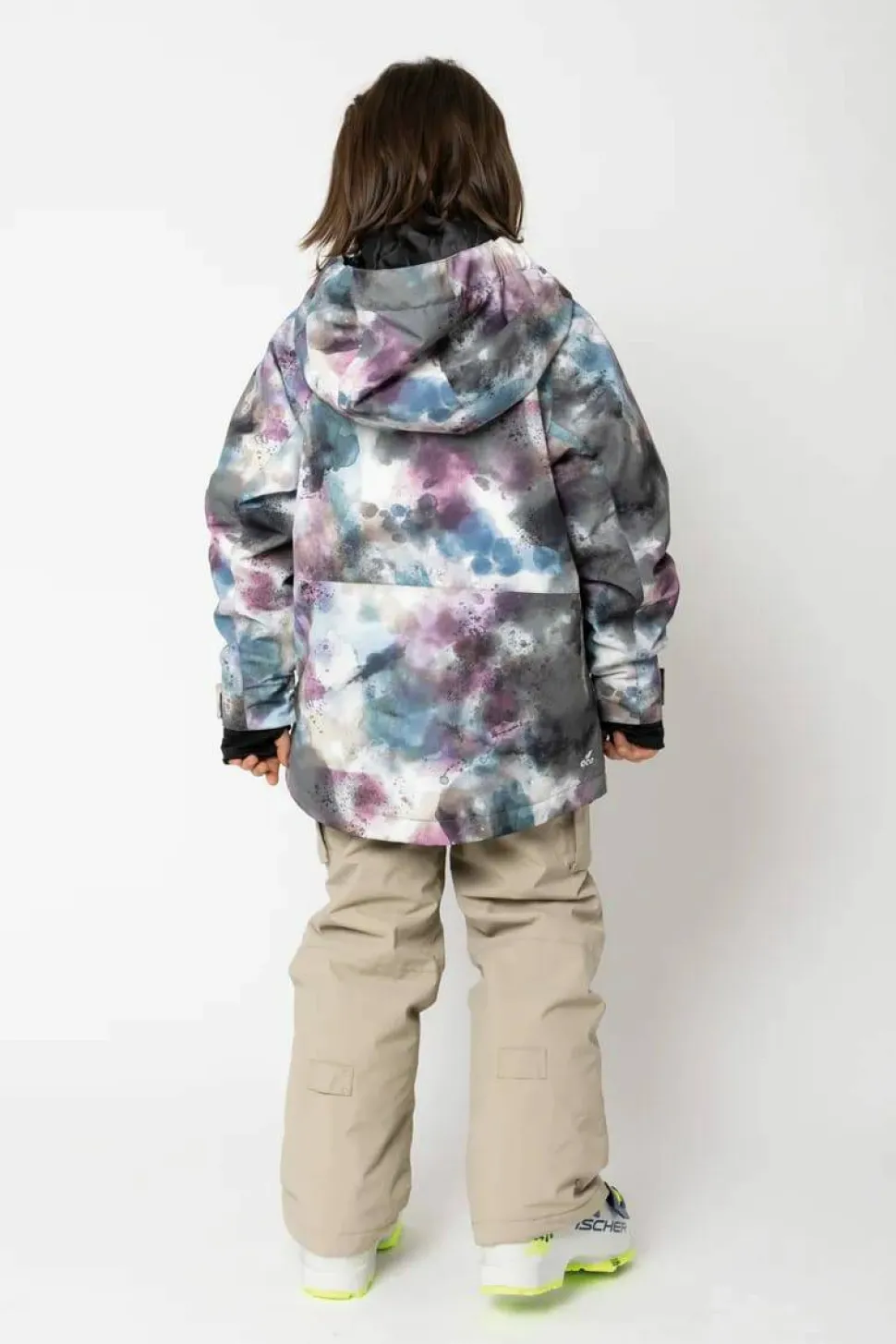 2117 of Sweden Juniors' Light Padded Ski Jacket Kidden Aop Grape