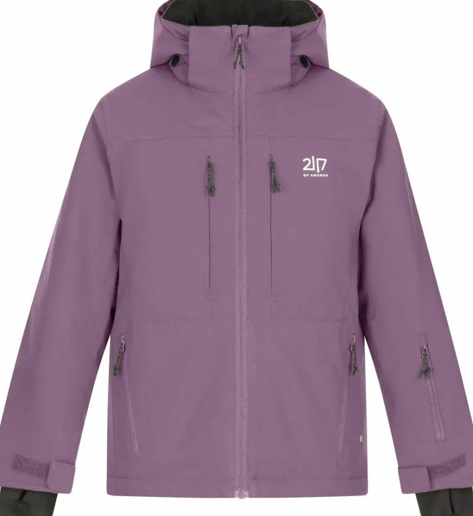 2117 of Sweden Juniors' Light Padded Ski Jacket Lauker Grape