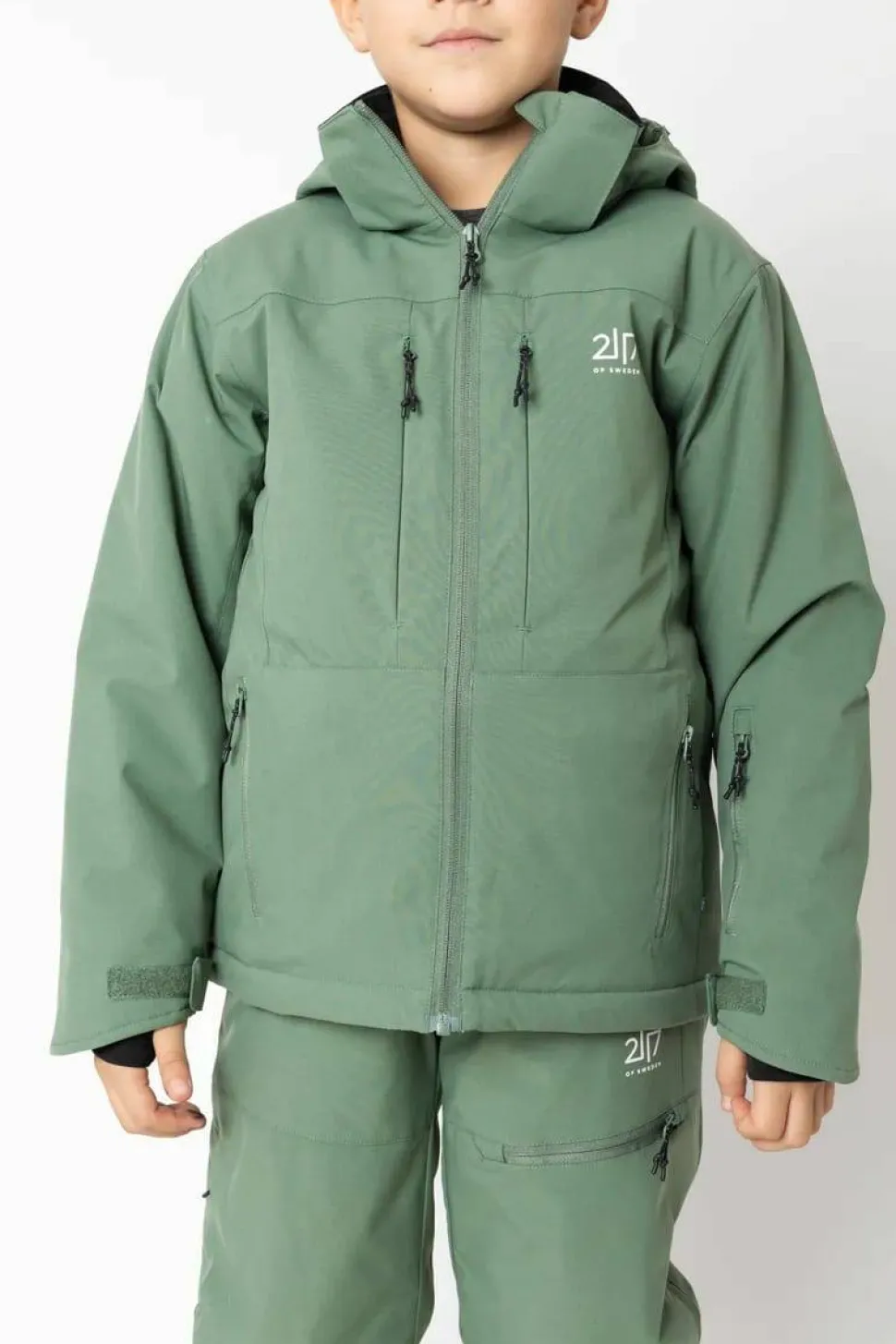 2117 of Sweden Juniors' Light Padded Ski Jacket Lauker Pine