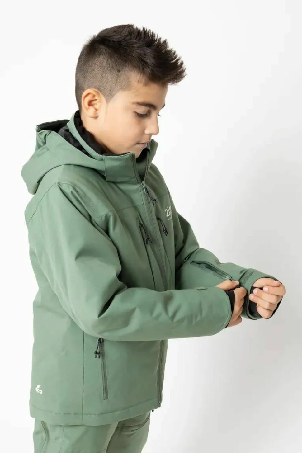 2117 of Sweden Juniors' Light Padded Ski Jacket Lauker Pine