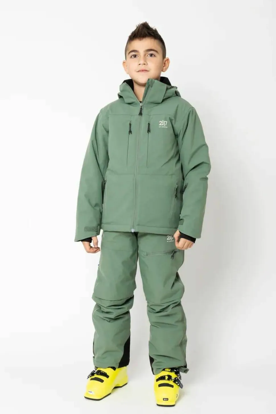 2117 of Sweden Juniors' Light Padded Ski Jacket Lauker Pine