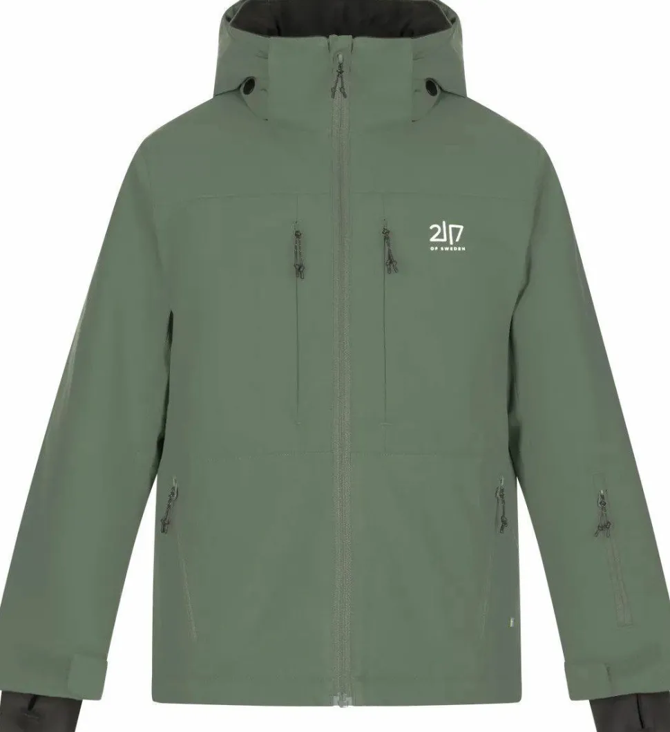 2117 of Sweden Juniors' Light Padded Ski Jacket Lauker Pine