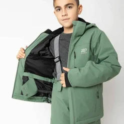 2117 of Sweden Juniors' Light Padded Ski Jacket Lauker Pine