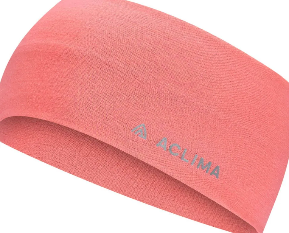 Aclima LightWool Headband Sun Kissed Coral