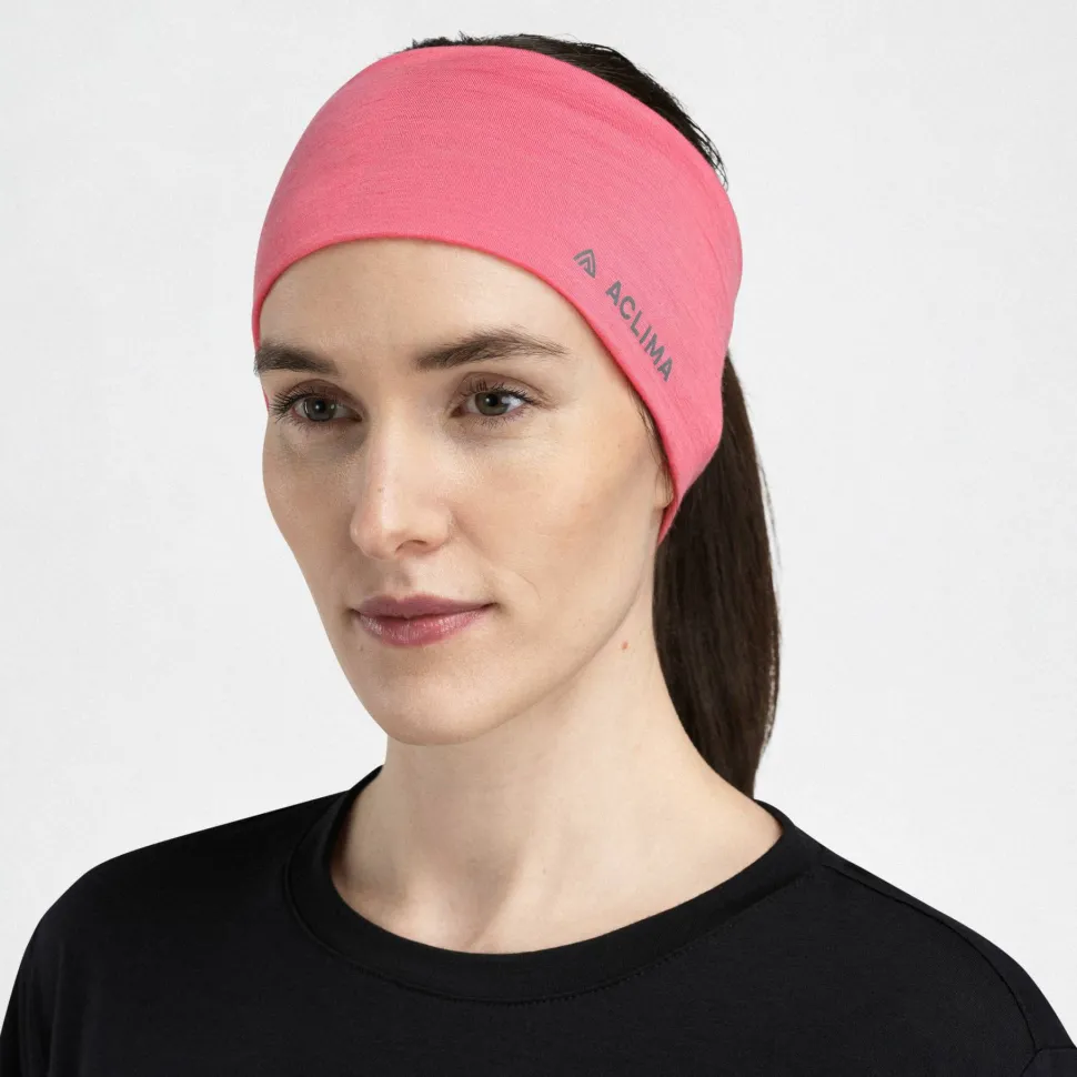 Aclima LightWool Headband Sun Kissed Coral