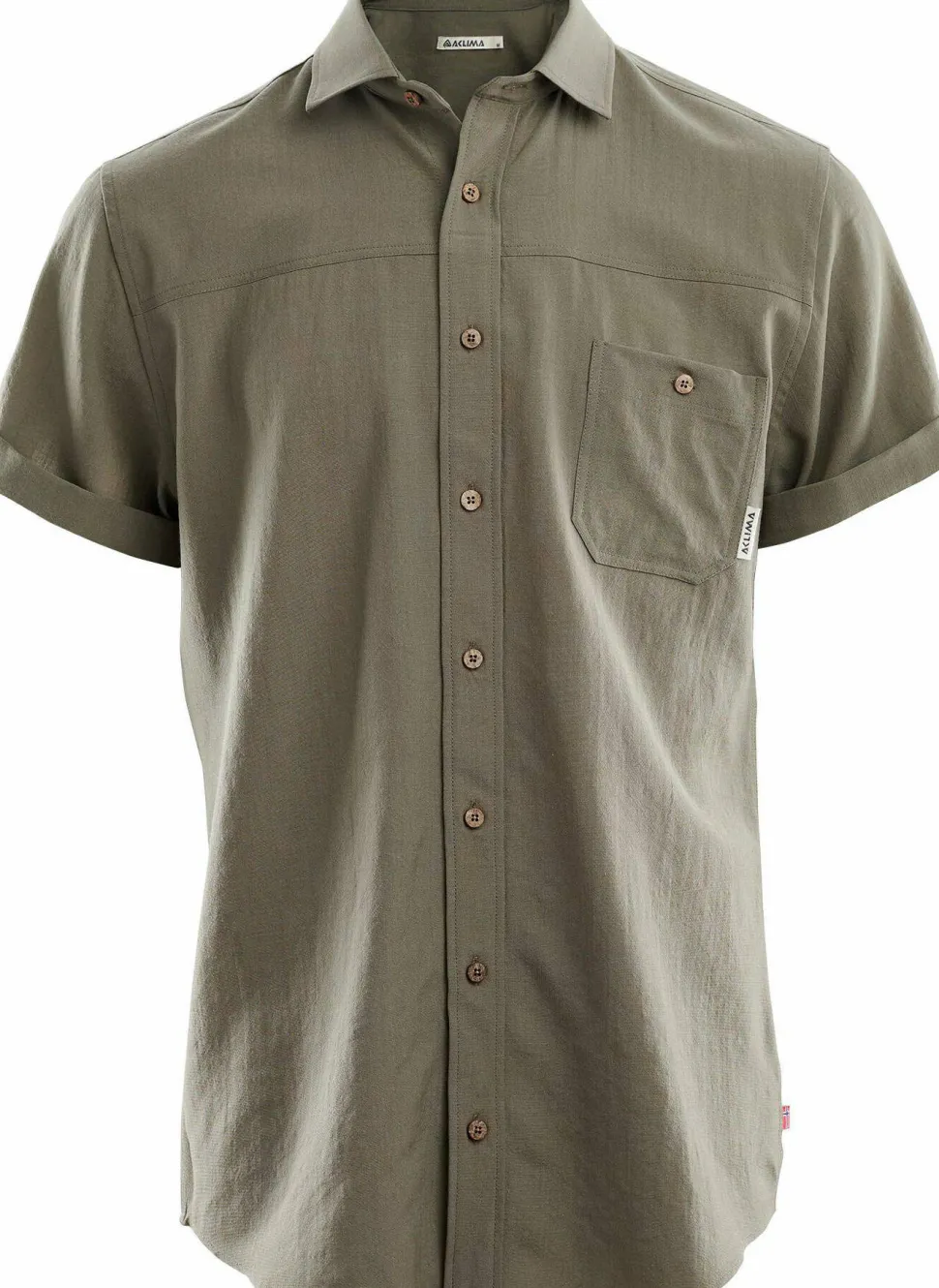 Aclima Men's LeisureWool Short Sleeve Shirt Ranger Green