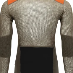 Aclima Men's WoolNet Hybrid Crew Neck Jet Black/Tarmac/Gold Flame