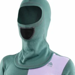 Aclima WarmWool Hoodsweater with Zip Woman North Atlantic/Purple Rose/Sunset Purple