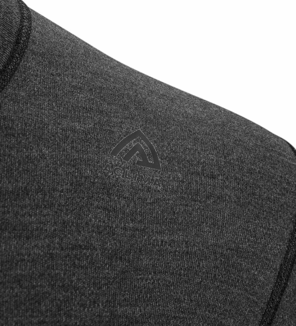 Aclima WarmWool Mock Neck with Zip Man Marengo/Jet Black