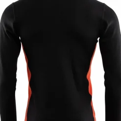 Aclima WarmWool Mock Neck with Zip Man Jet Black/North Atlantic/Red Clay