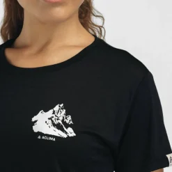 Aclima Women's Lightwool 140 Classic Tee Mountain Jet Black