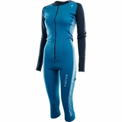 Aclima Women's WarmWool Overall 3/4 Blue Sapphire(Navy Blazer/Azu.