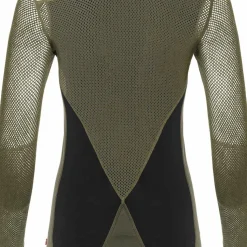 Aclima Women's WoolNet Hybrid Crew Neck Jet Black/Tarmac/Beige Melange
