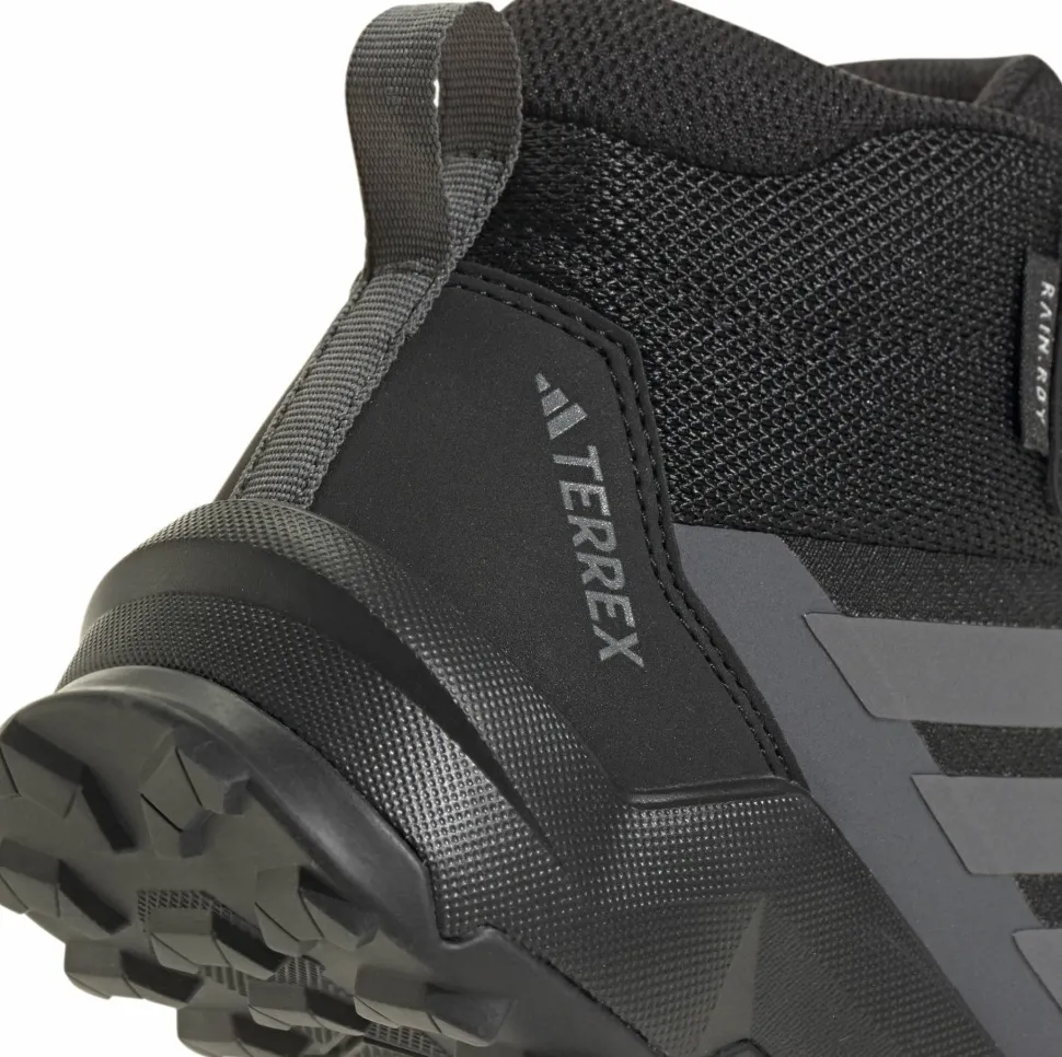 Adidas Kid's Terrex Ax4 Mid RAIN.RDY Hiking Shoes Core Black/Grey Four/Grey Six