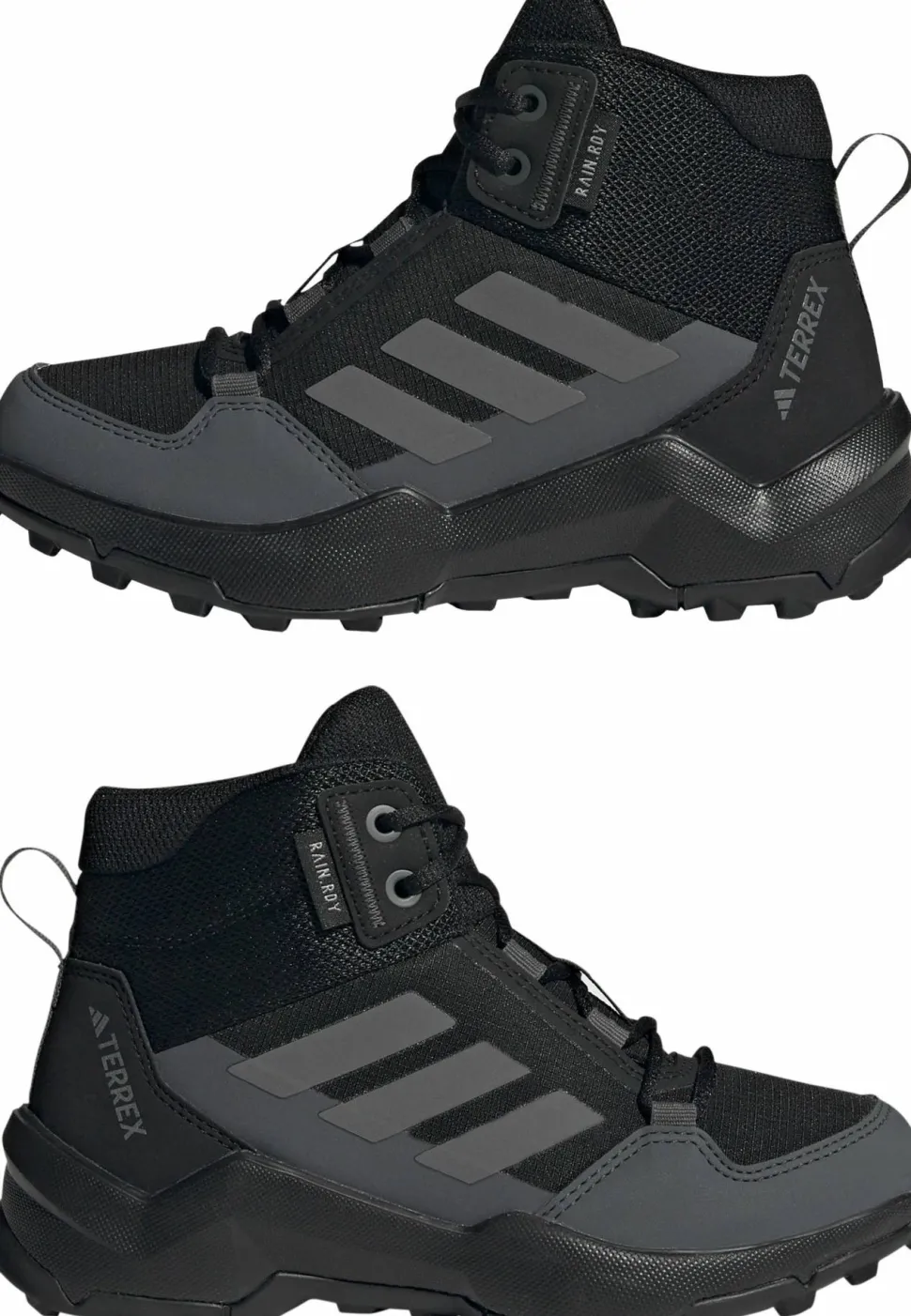 Adidas Kid's Terrex Ax4 Mid RAIN.RDY Hiking Shoes Core Black/Grey Four/Grey Six