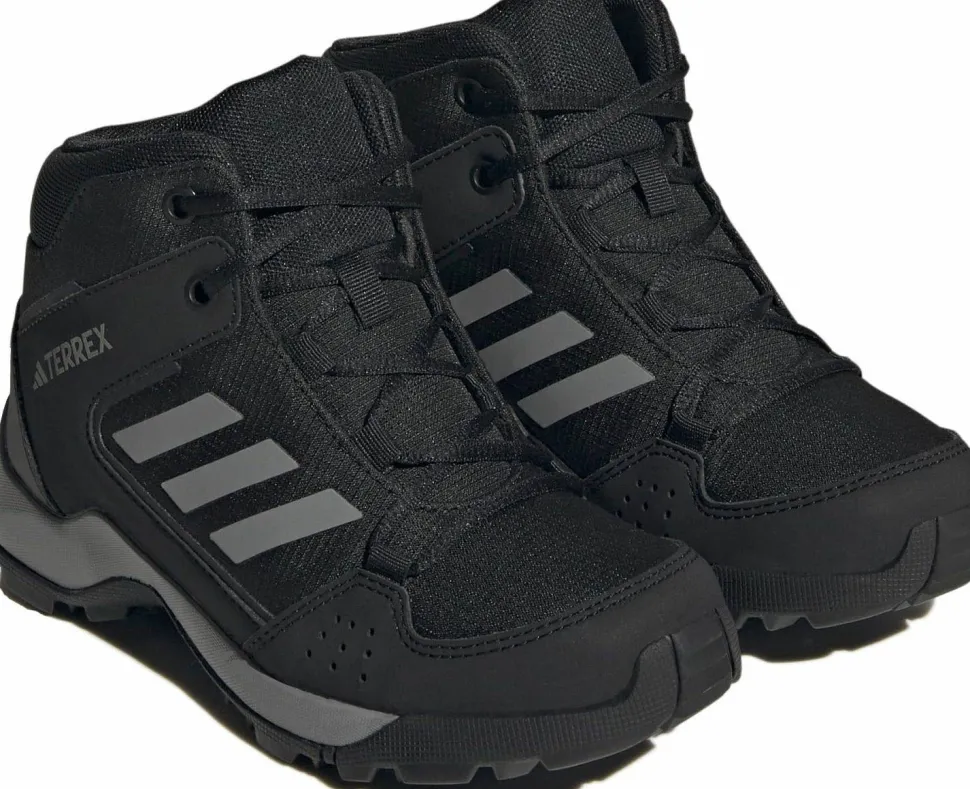 Adidas Kids' Terrex Hyperhiker Mid Hiking Shoes Core Black/Grey Three/Core Black