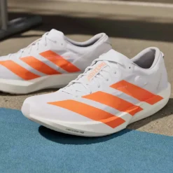 Adidas Men's Adizero Adios 9 Cloud white/Lucid Orange/Lucid red