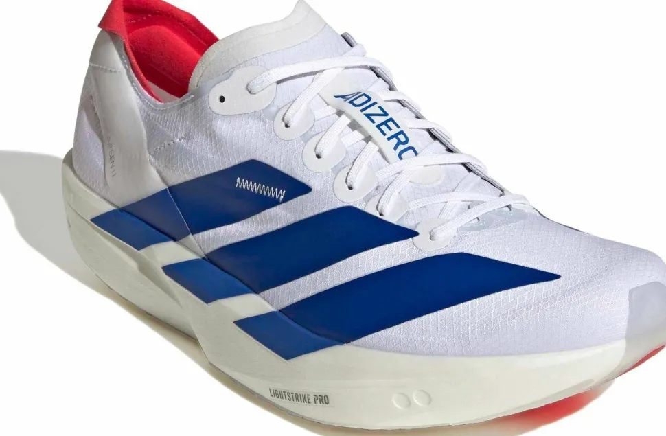 Adidas Men's Adizero Takumi Sen 11 Cloud White/Team Royal Blue/Pure Ruby