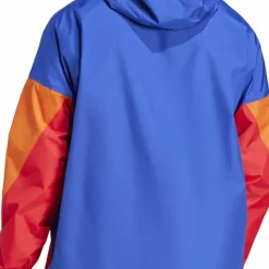 Adidas Men's Terrex Xploric 2.5L Climaproof Anorak Semi lucid blue/ Semi impact orange / Pure ruby
