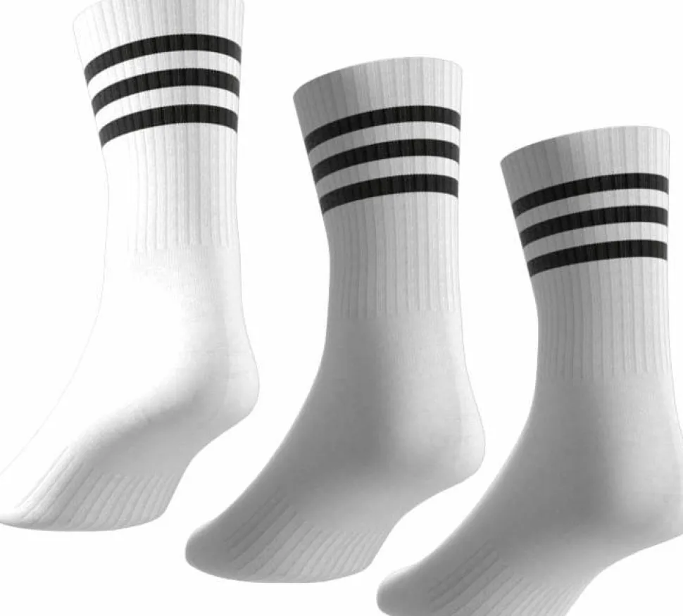 Adidas 3-Stripes Cushioned Sportswear Crew Socks 3-Pairs White/Black