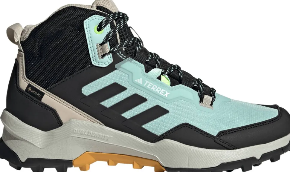 Adidas Unisex TERREX AX4 Mid GORE-TEX Hiking Shoes Semi Flash Aqua/Core Black/Preloved Yellow