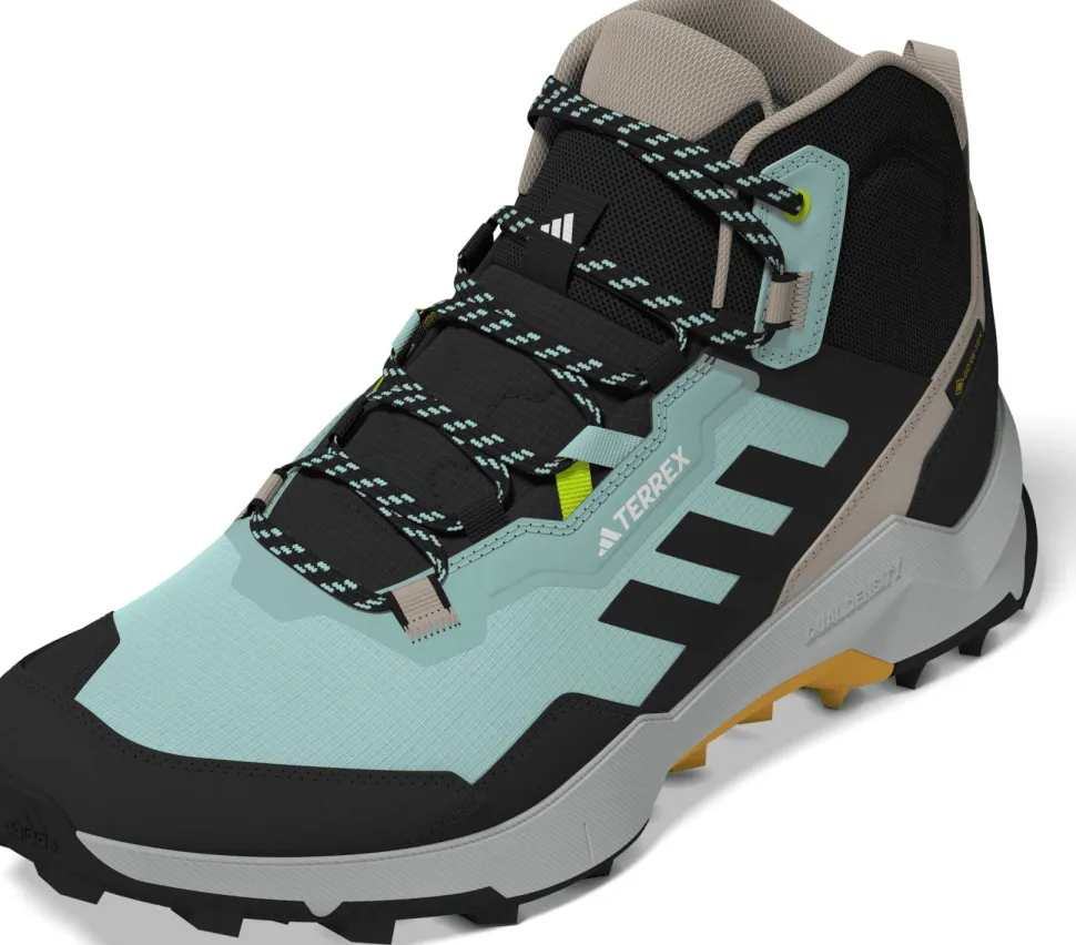 Adidas Unisex TERREX AX4 Mid GORE-TEX Hiking Shoes Semi Flash Aqua/Core Black/Preloved Yellow