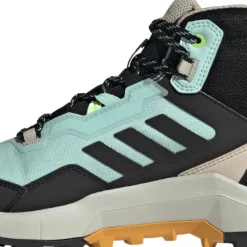 Adidas Unisex TERREX AX4 Mid GORE-TEX Hiking Shoes Semi Flash Aqua/Core Black/Preloved Yellow