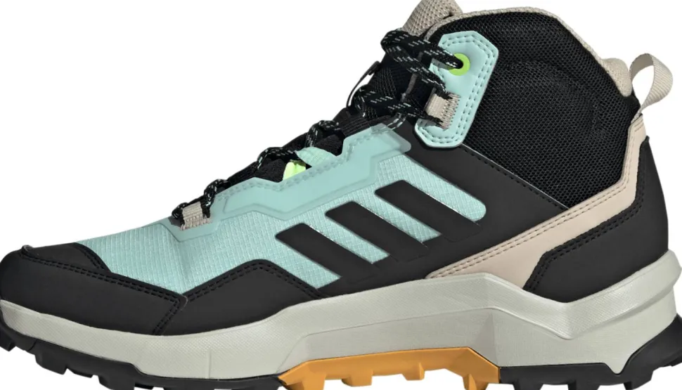 Adidas Unisex TERREX AX4 Mid GORE-TEX Hiking Shoes Semi Flash Aqua/Core Black/Preloved Yellow