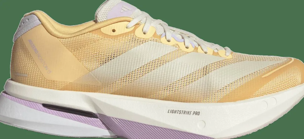 Adidas Women's Adizero Boston 13 Ice Tangerine/Ice Gold Metal/Ice Lavender