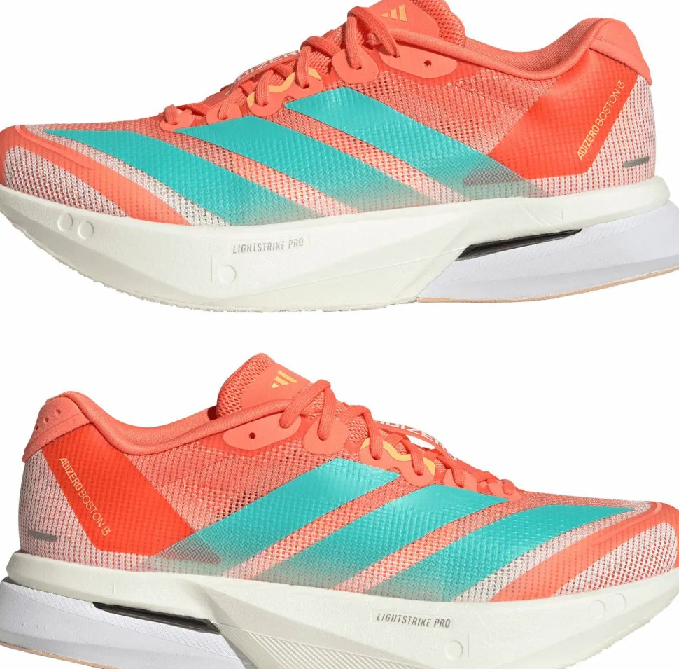 Adidas Women's Adizero Boston 13 Semi Coral/Flash Aqua/Flash Orange