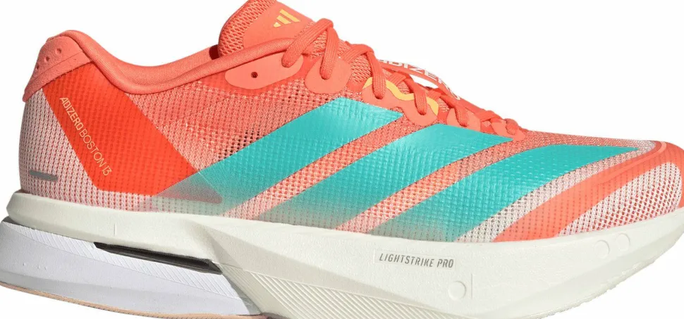 Adidas Women's Adizero Boston 13 Semi Coral/Flash Aqua/Flash Orange
