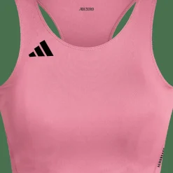 Adidas Women's Adizero Essentials Running Crop Top Lucid pink