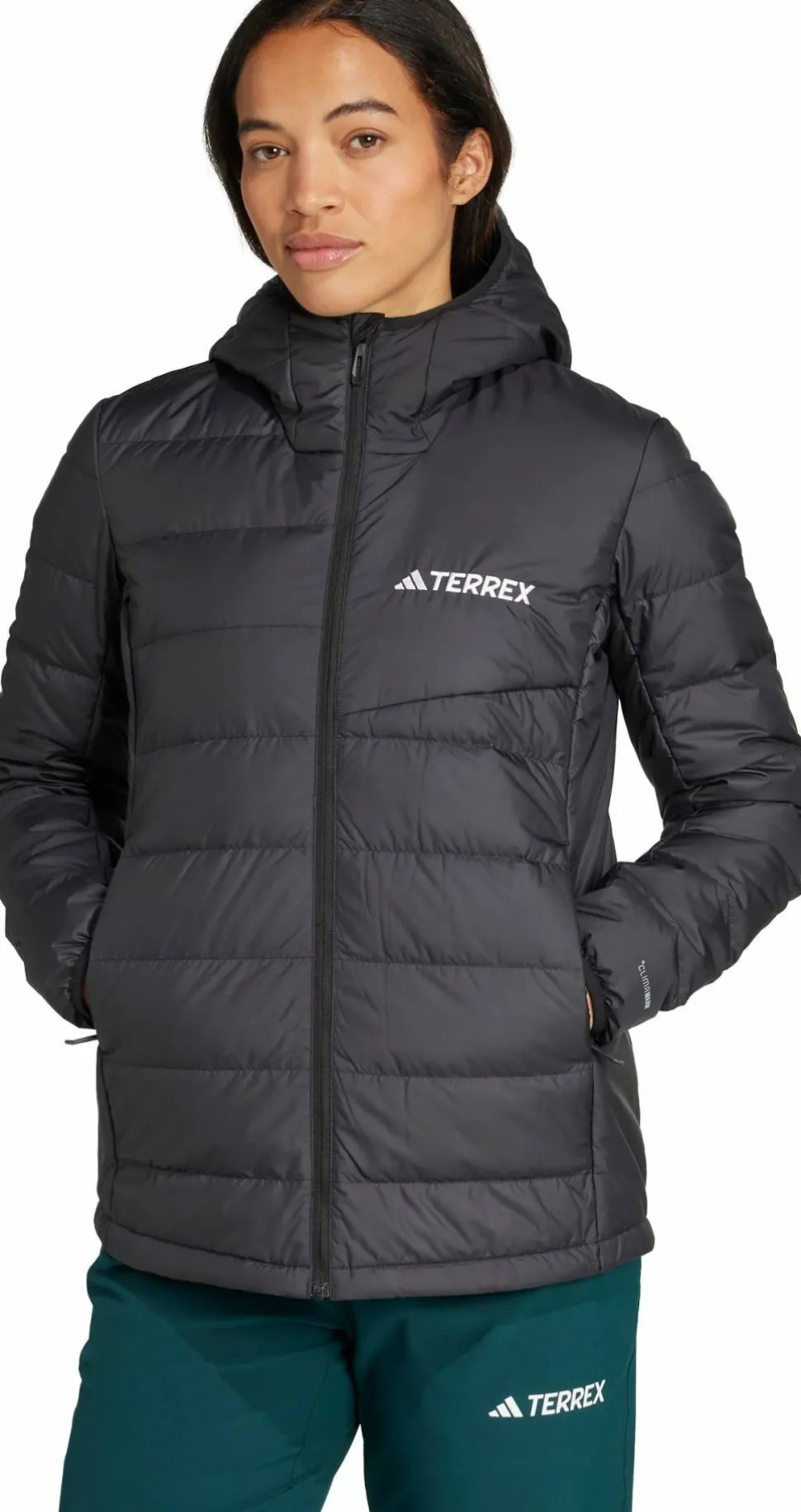 Adidas Women's Multi Light Down Hooded Jacket Black