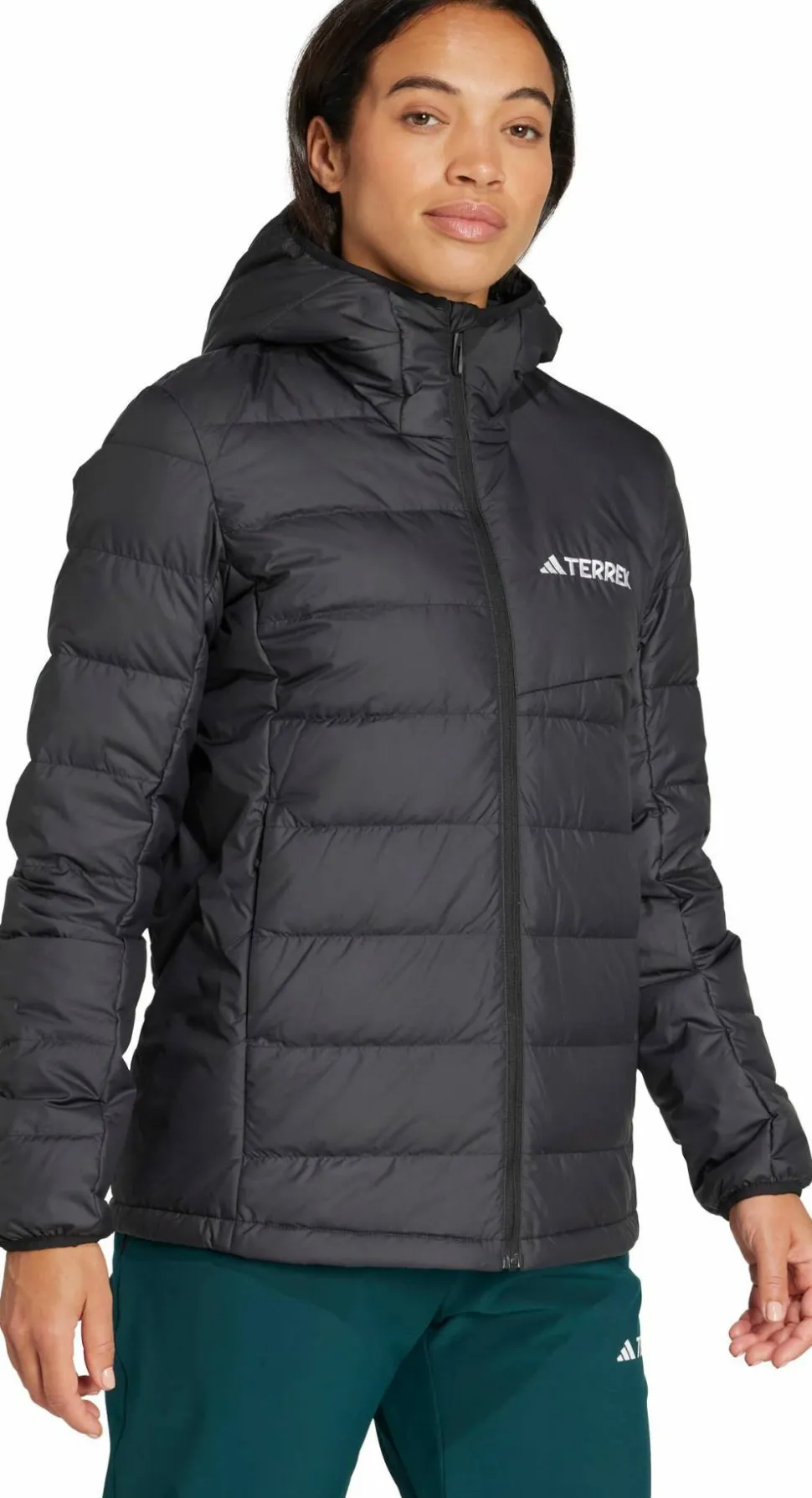 Adidas Women's Multi Light Down Hooded Jacket Black