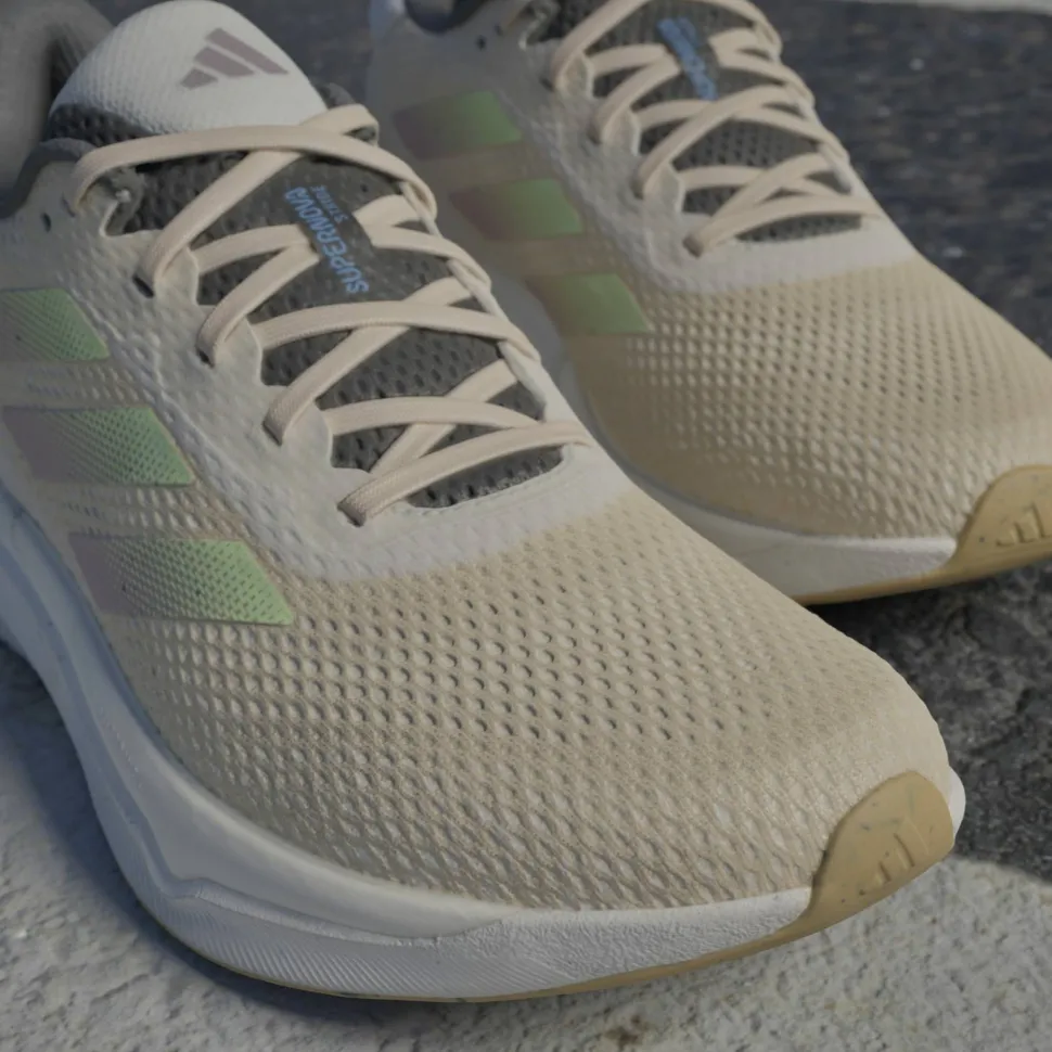 Adidas Women's Supernova Stride Move for the Planet Shoes Crystal Sand/Green Spark/Preloved Fig