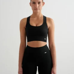 Aim'n Women's High Support Ribbed Bra Black