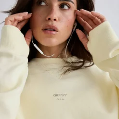 Aim'n Women's Le Run Running Sweatshirt Lemon White