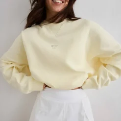 Aim'n Women's Le Run Running Sweatshirt Lemon White