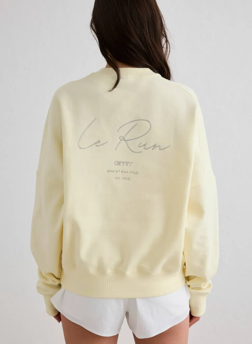 Aim'n Women's Le Run Running Sweatshirt Lemon White