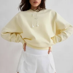 Aim'n Women's Le Run Running Sweatshirt Lemon White