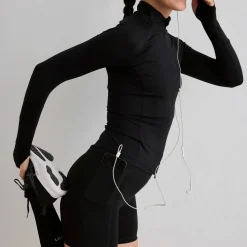 Aim'n Women's Running Midi Biker Shorts Black