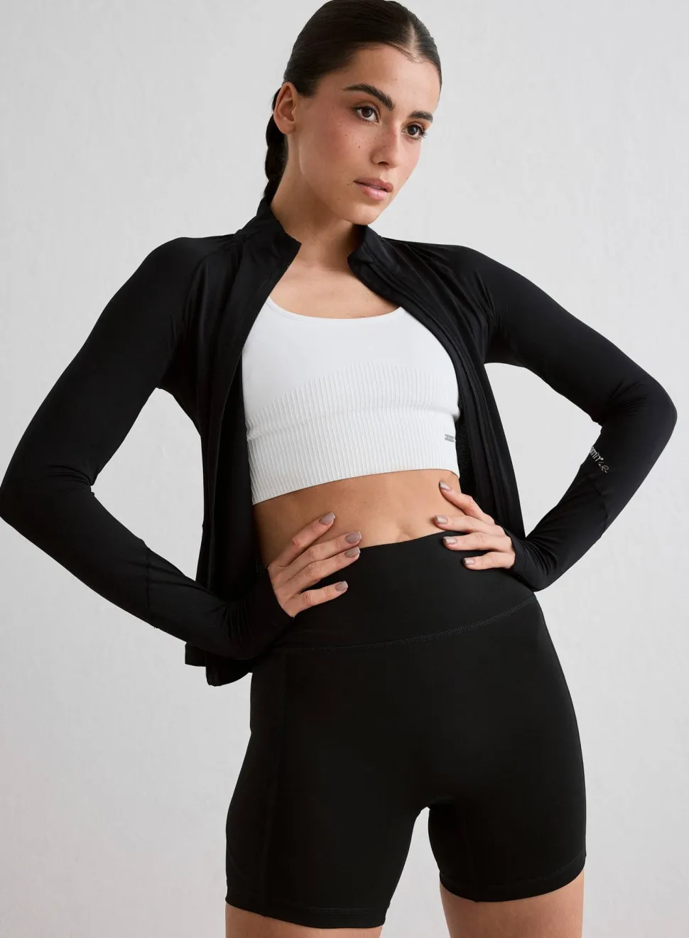 Aim'n Women's Running Midi Biker Shorts Black