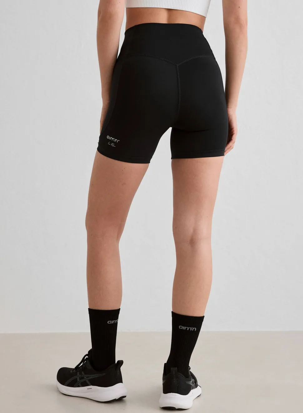 Aim'n Women's Running Midi Biker Shorts Black
