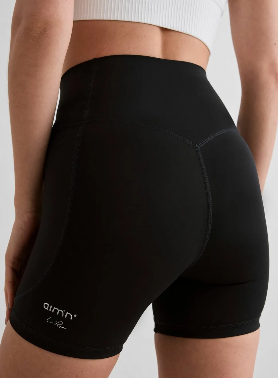 Aim'n Women's Running Midi Biker Shorts Black