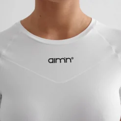 Aim'n Women's Soft Basic Short Sleeve White