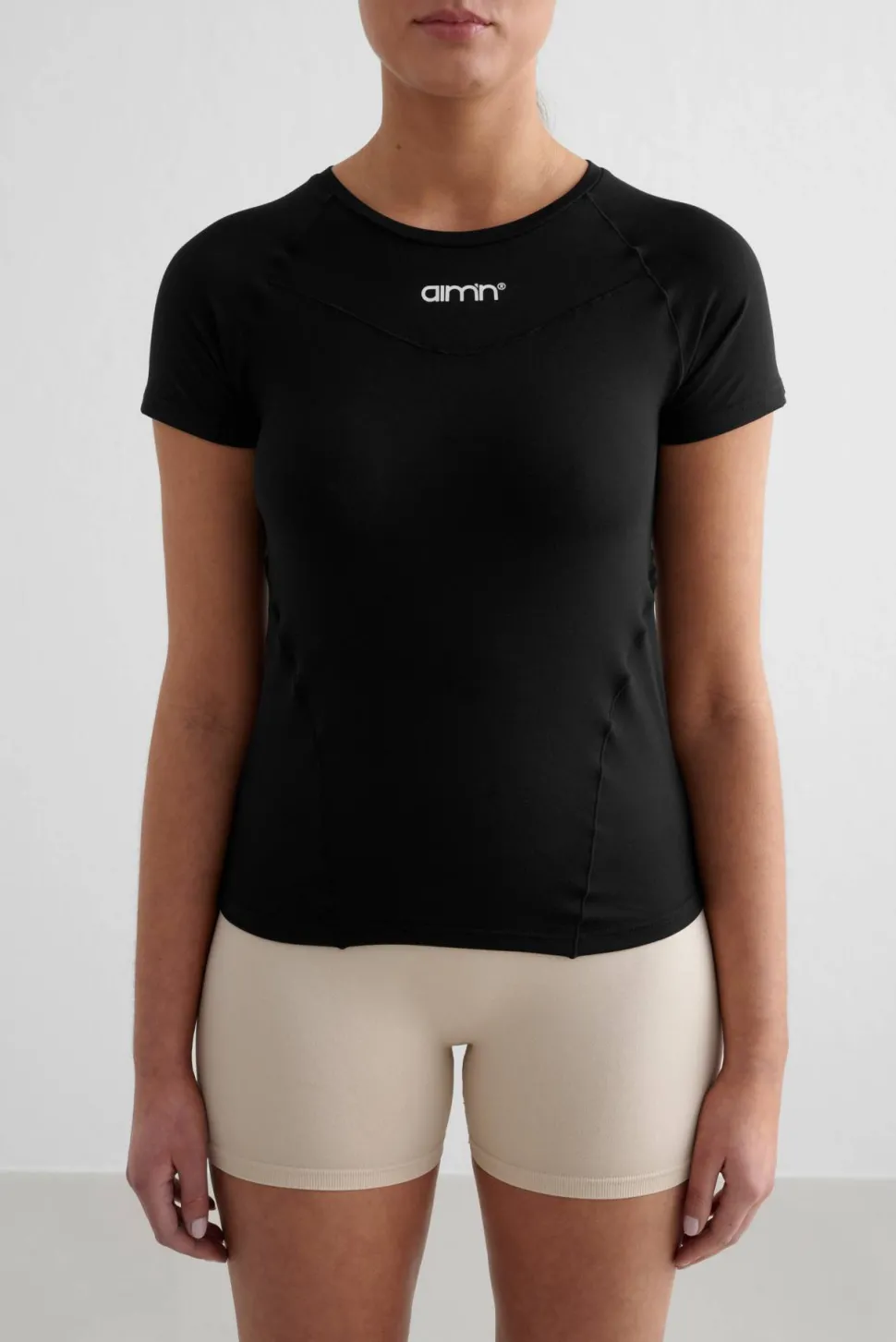 Aim'n Women's Soft Basic Short Sleeve Black
