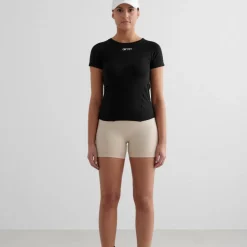 Aim'n Women's Soft Basic Short Sleeve Black