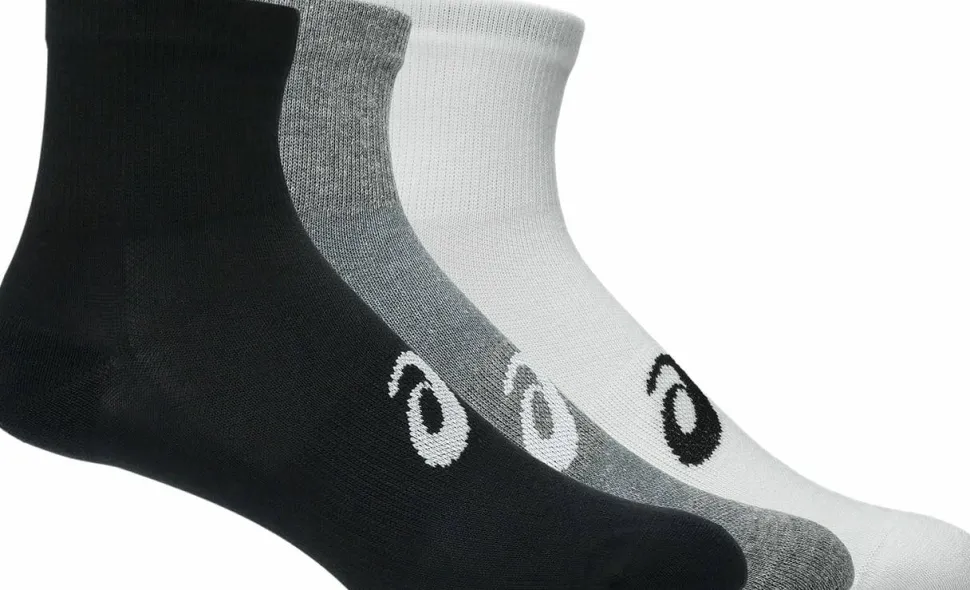 Asics 3 Pack Quarter Sock Multi