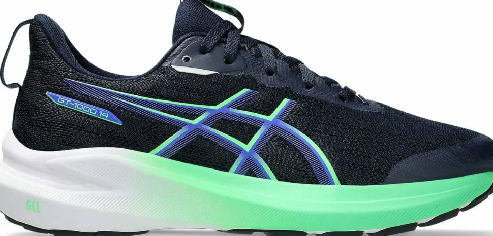 Asics Kids' GT-1000 14 GS Midnight/Vital Green